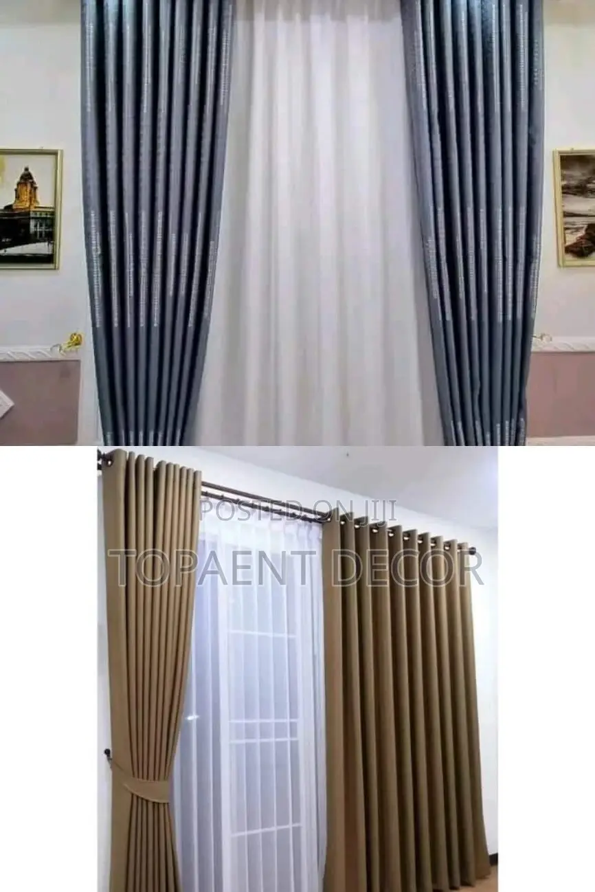 Curtain and Sheer Curtain and Sheer Curtain and Sheer
