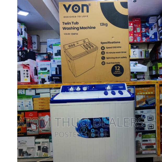 Von 12 Kg Top Load Twin Tub Washing Machine