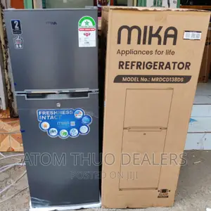 Dark Grey Mika 138 Litres MRDCD138DS Double Door Fridge