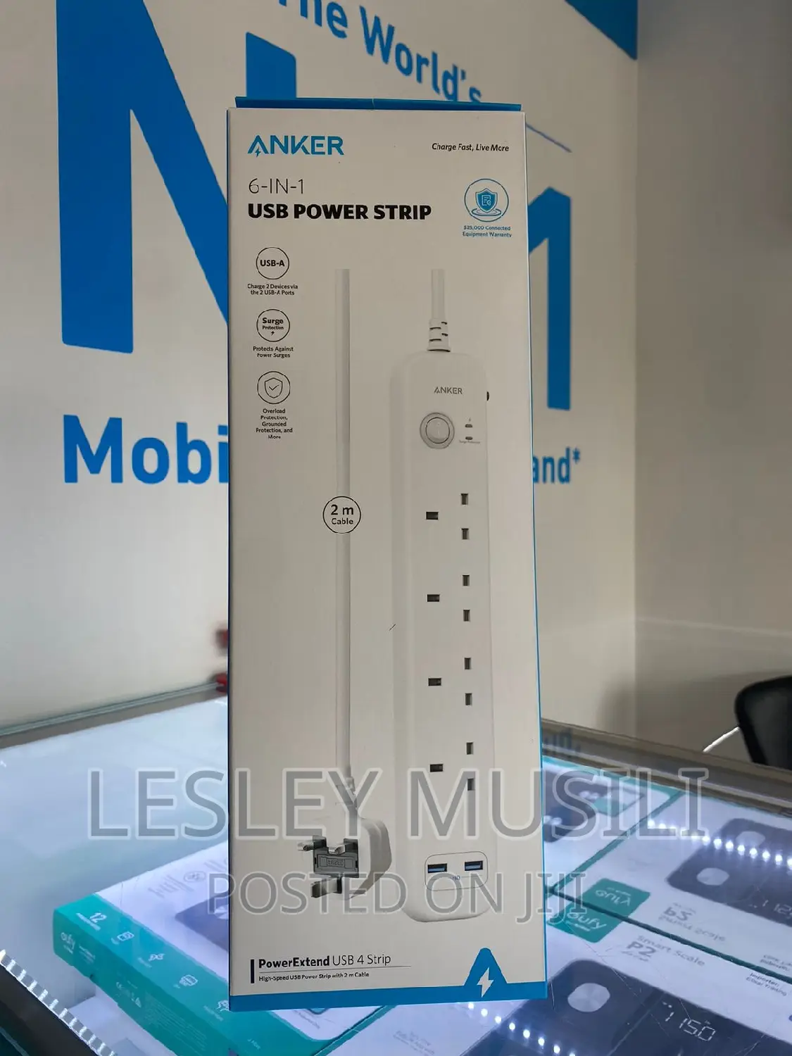 Anker Powerextend 6-in-1 USB Power Strip – A9141 – White
