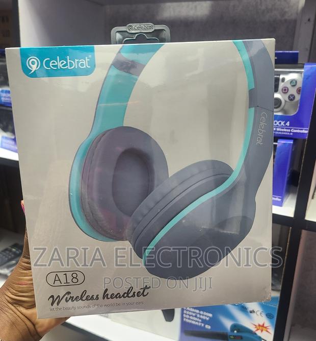Celebrat A18 Bluetooth Wireless Headphones, Gray
