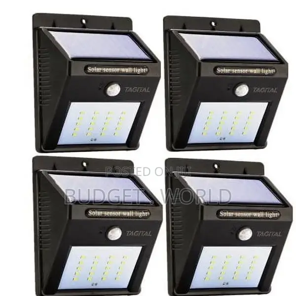 Led Solar Power Pir Motion Sensor Wall Light 20 Led- 4 PCS