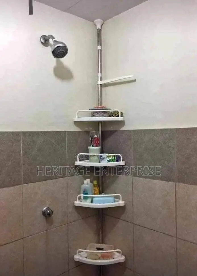 Corner Shelf, Adjustable Cornershelf Pole Organizer
