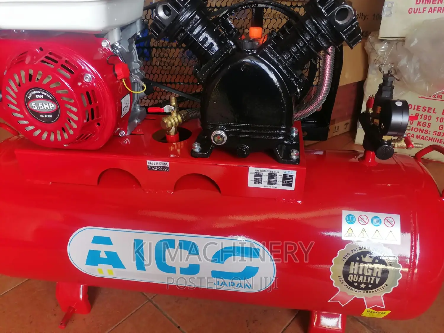 Aico Petrol Driven Air Compressor -5.5hp Petrol Engine