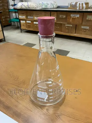 Conical Flask 1L With Rubber Stop