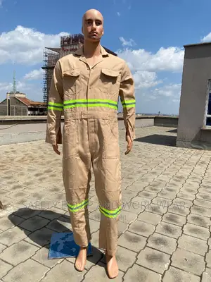 Overalls With Reflectors Beige