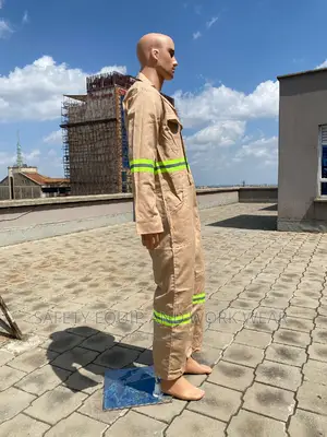 Overalls With Reflectors Beige