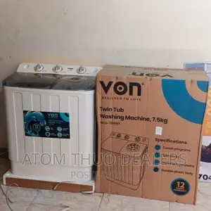 Von 7.5 Kg Top Load Twin Tub Washing Machine (VALS-75BWY)