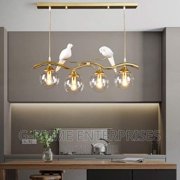 4 Lights Bird Chandelier Light Industrial Iron Pendant