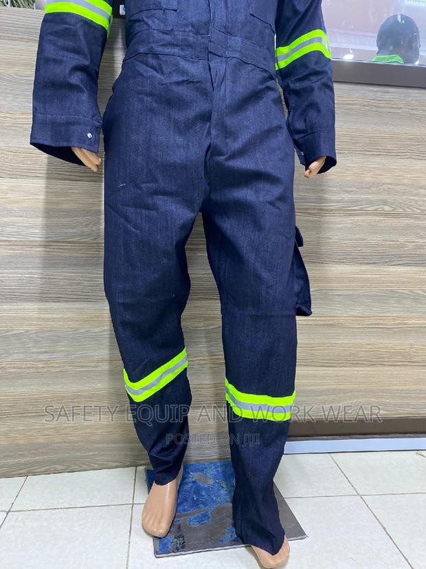 Navy Blue Denim Overalls - thumbnail 3