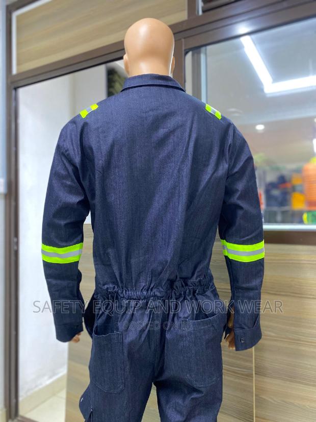 Navy Blue Denim Overalls - thumbnail 2