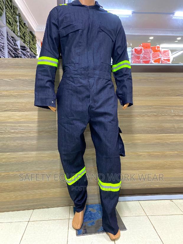 Navy Blue Denim Overalls