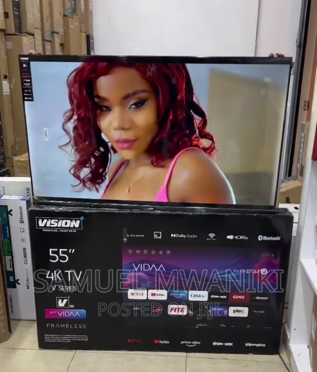 Vision Plus 55′′ Uhd Frameless Smart Tv Netflix New Model