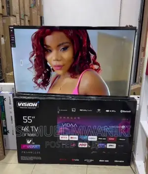 Vision Plus 55′′ Uhd Frameless Smart Tv Netflix New Model