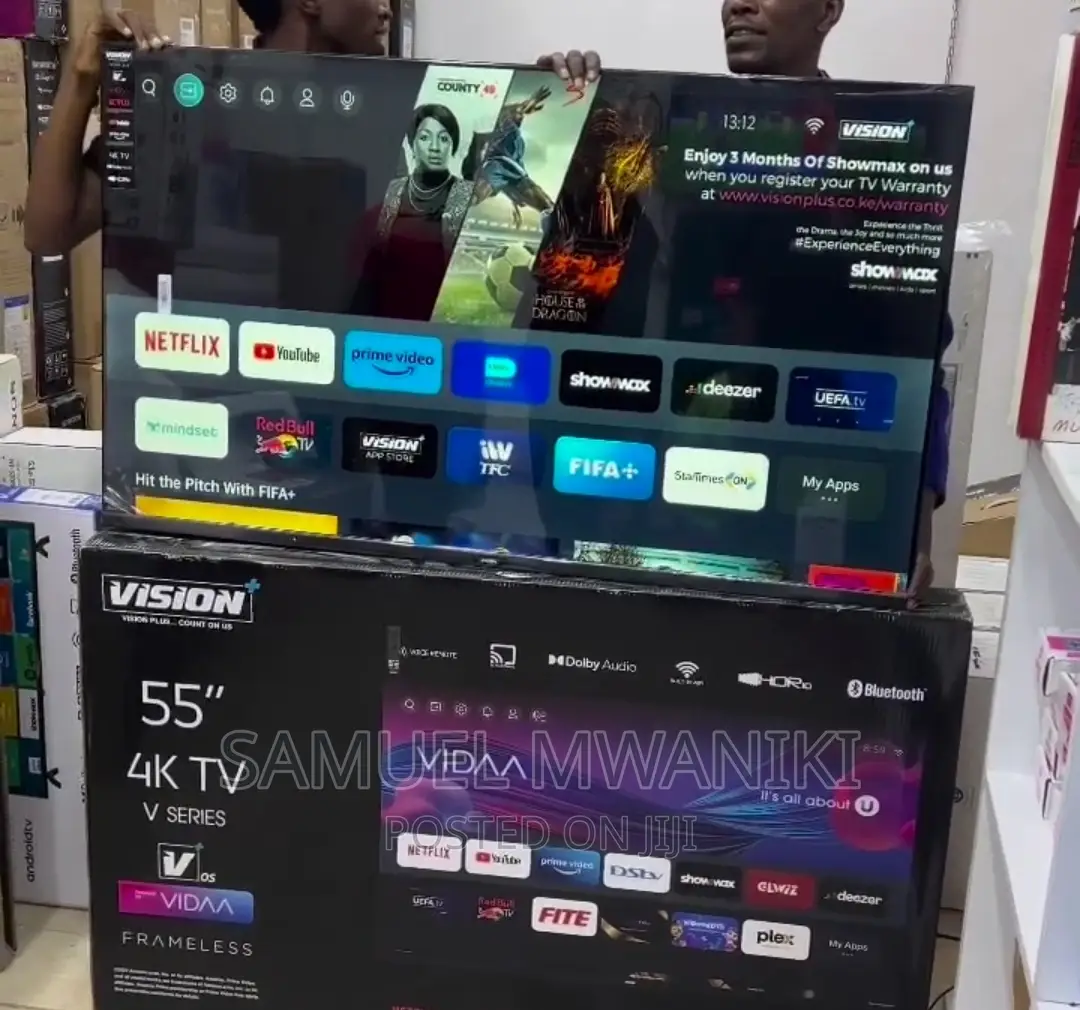 Vision Plus 55′′ Uhd Frameless Smart Tv Netflix New Model