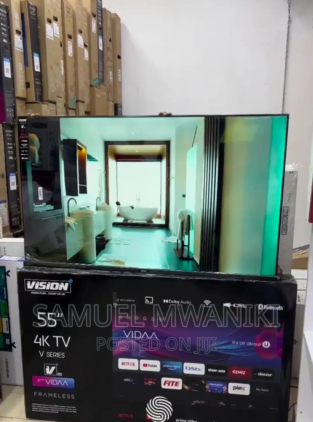 Vision Plus 55′′ Uhd Frameless Smart Tv Netflix New Model