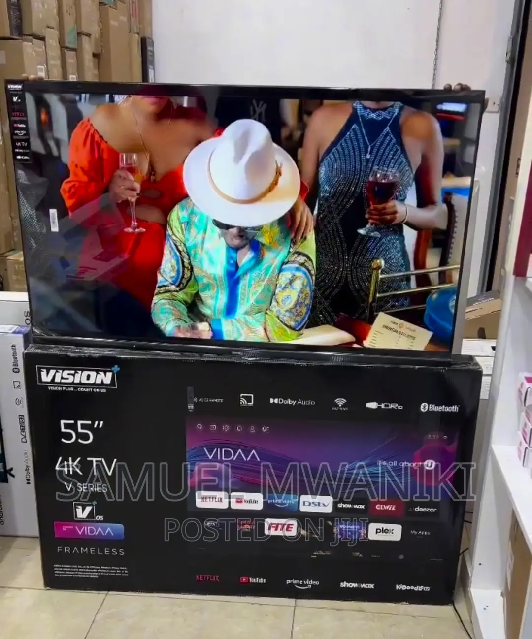 Vision Plus 55′′ Uhd Frameless Smart Tv Netflix New Model