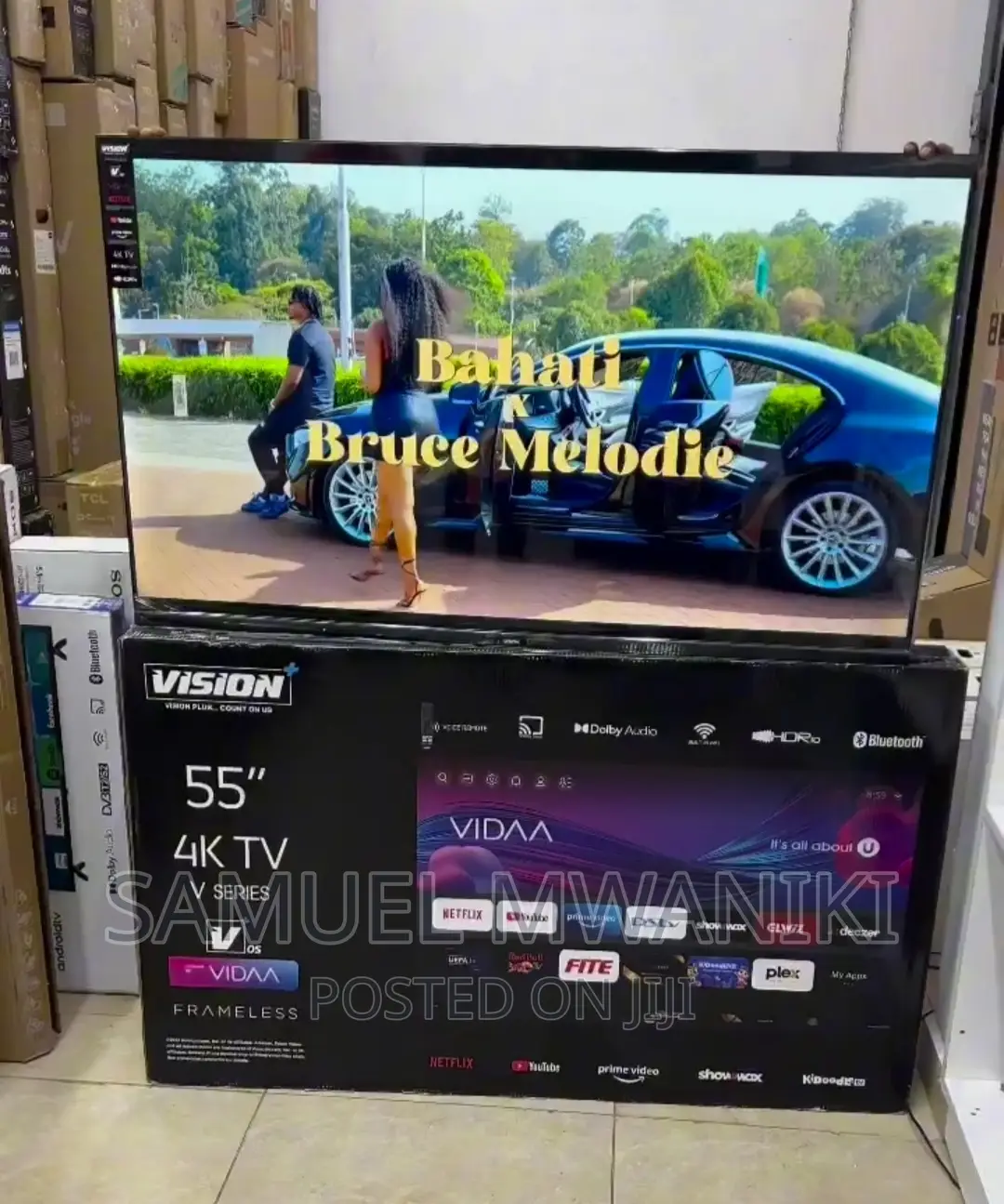 Vision Plus 55′′ Uhd Frameless Smart Tv Netflix New Model
