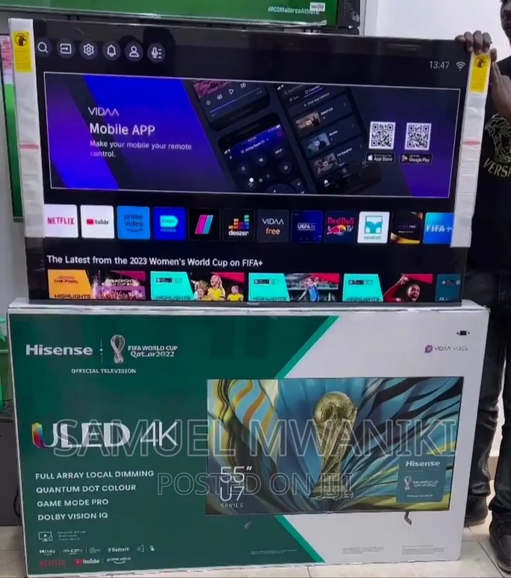 Hisense 55'' U7h Quantum Uled Frameless Smart Tv New Model
