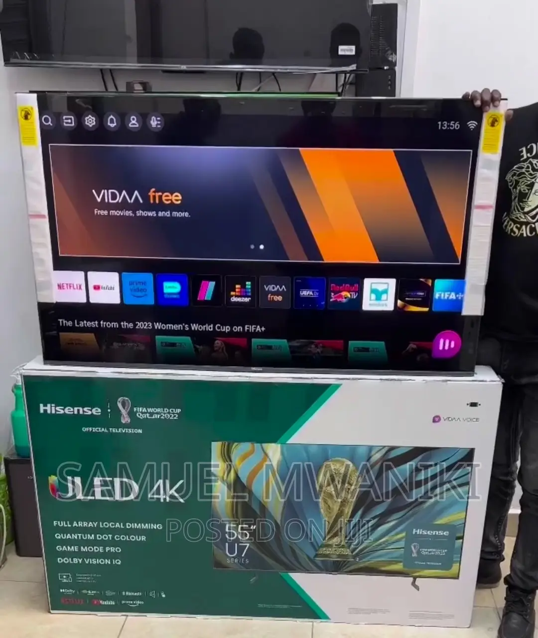 Hisense 55'' U7h Quantum Uled Frameless Smart Tv New Model
