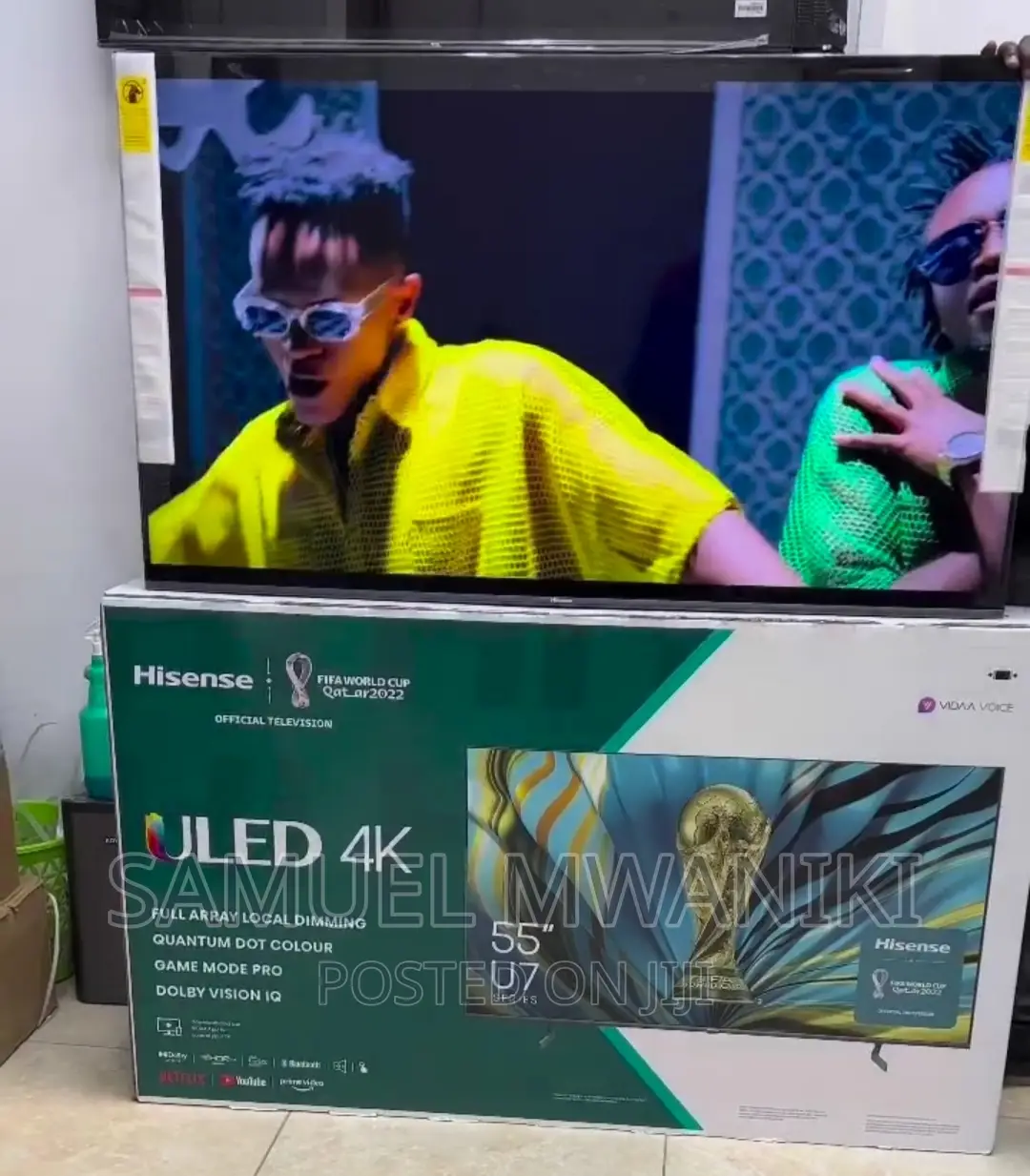 Hisense 55'' U7h Quantum Uled Frameless Smart Tv New Model