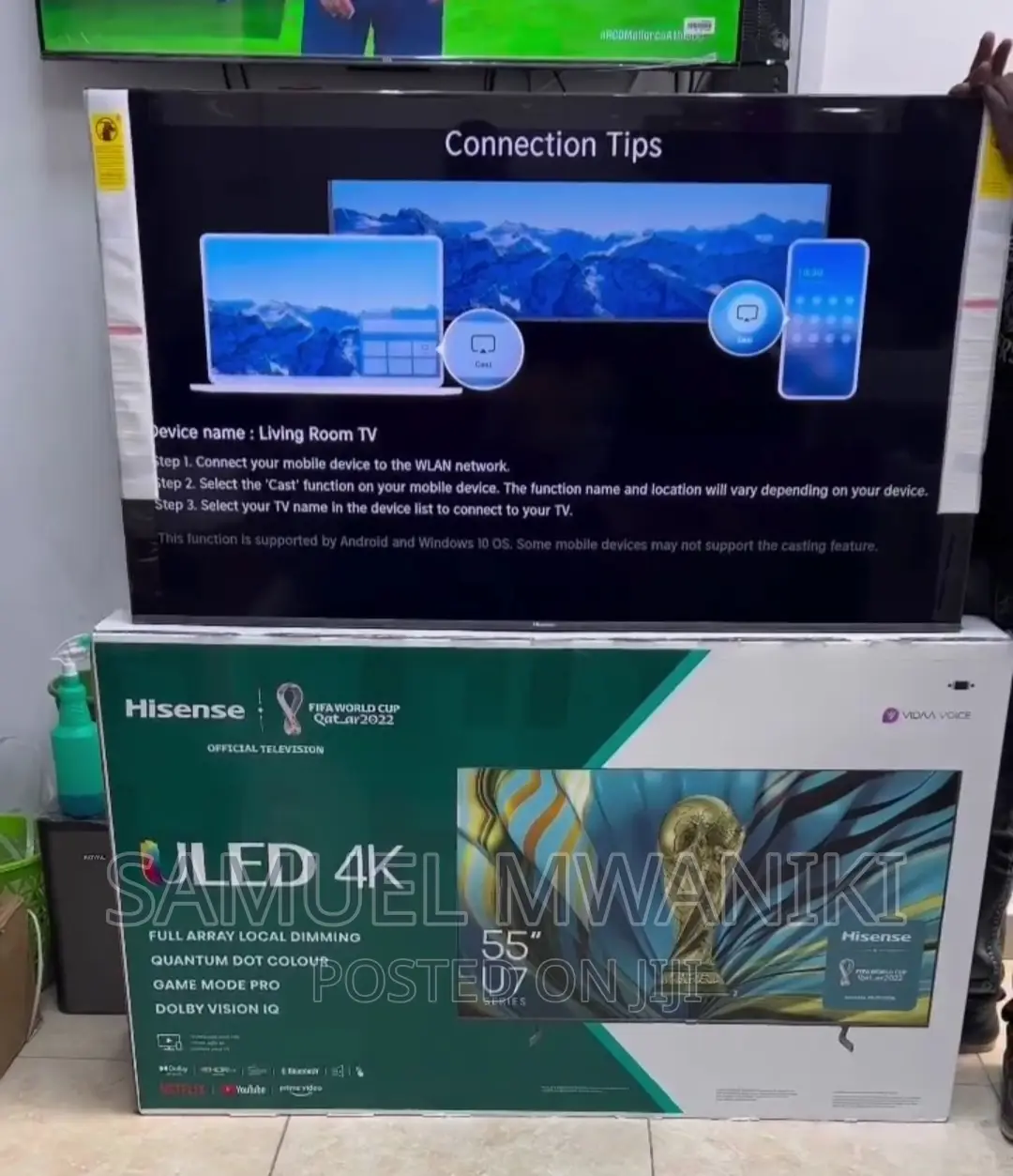 Hisense 55'' U7h Quantum Uled Frameless Smart Tv New Model