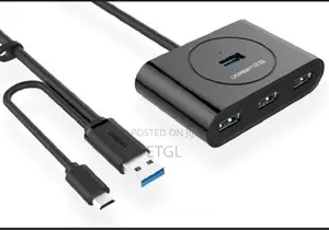 ,UGREEN USB-C to USB 3.0 Hub (3 Ports) + Gigabit Ethernet Wi