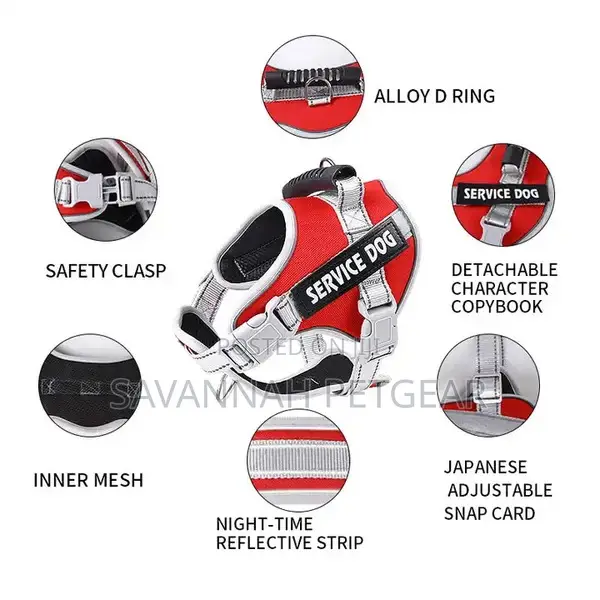 Reflective Service Dog Harness - XXL