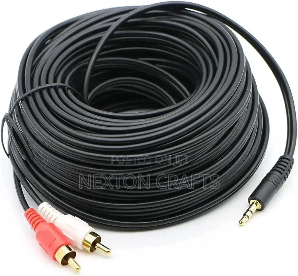 Audio Aux Male to 2 RCA Male Cable (10 Meter)