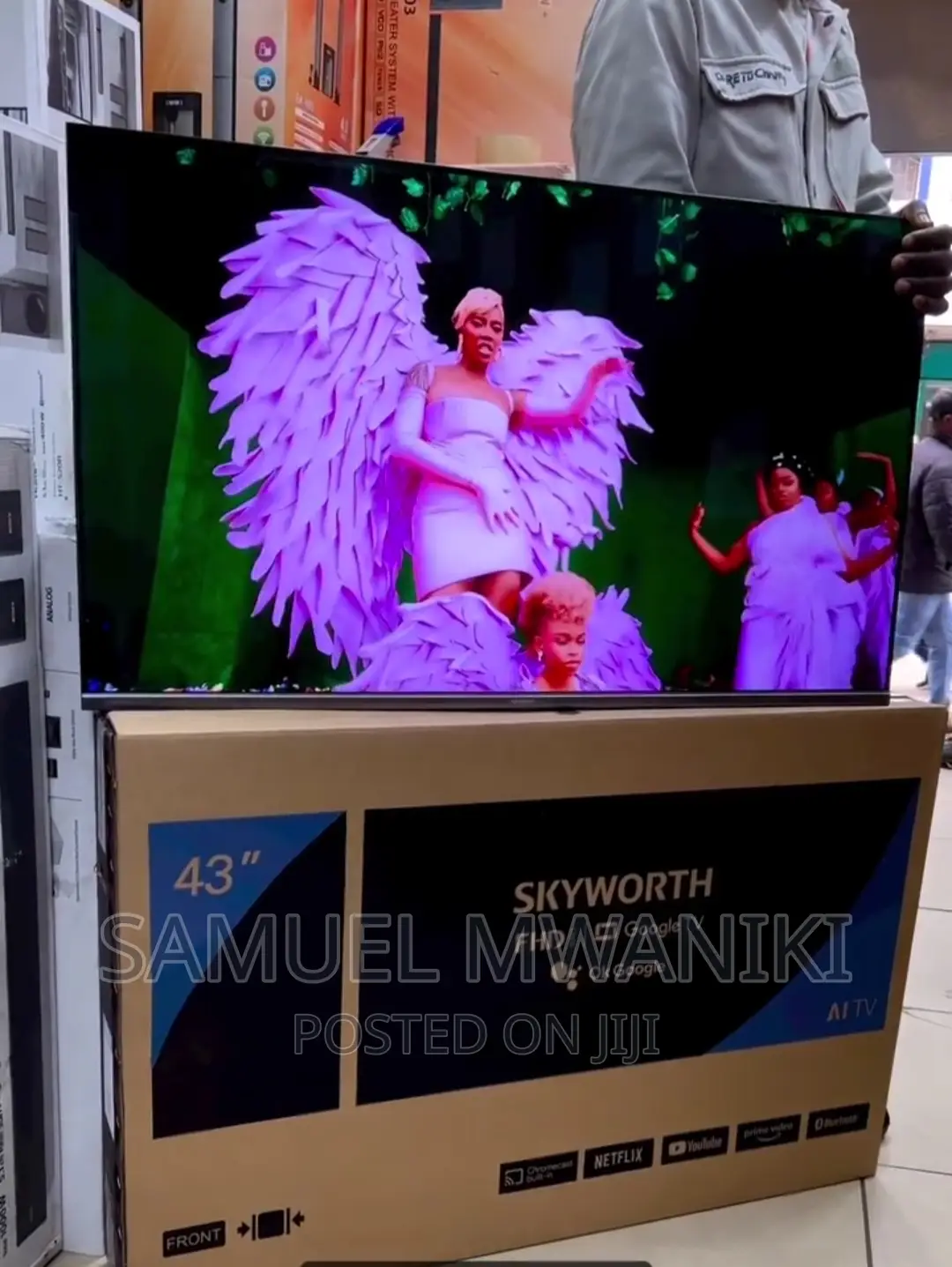 Skyworth 43" FHD Frameless Google Tv,Netflix, Voice Command