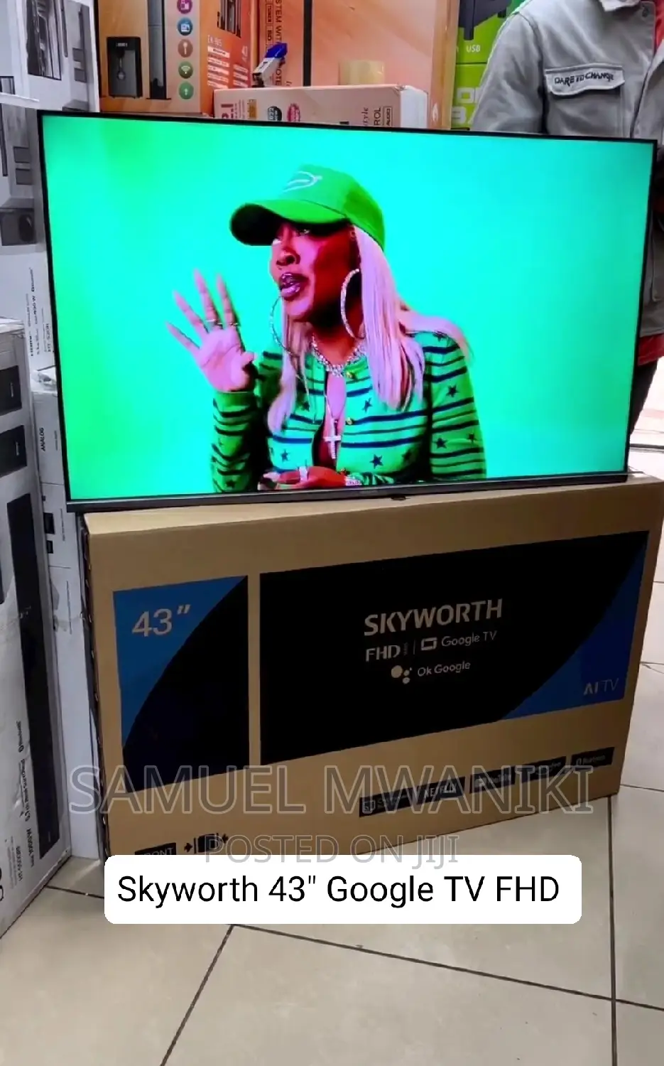 Skyworth 43" FHD Frameless Google Tv,Netflix, Voice Command