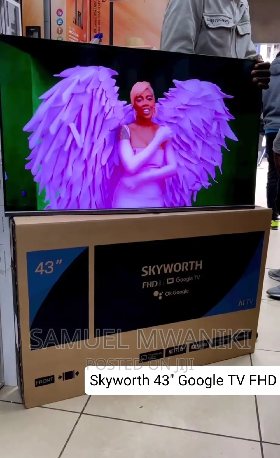 Skyworth 43" FHD Frameless Google Tv,Netflix, Voice Command