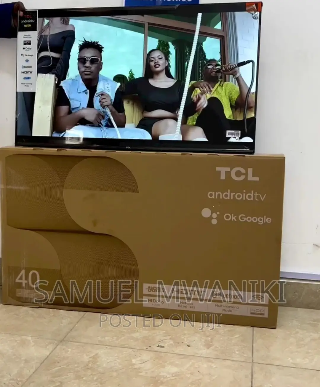 TCL 40" Frameless Smart Android Tv Fhd1080 Display New Model
