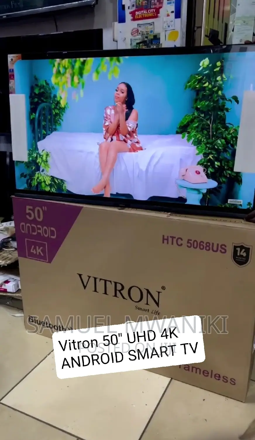 Vitron 50" Uhd Smart Android Tv Frameless Design Netflix