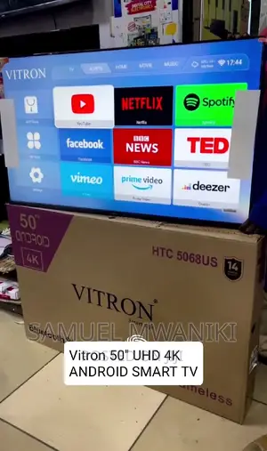 Vitron 50" Uhd Smart Android Tv Frameless Design Netflix