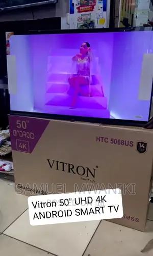 Vitron 50" Uhd Smart Android Tv Frameless Design Netflix