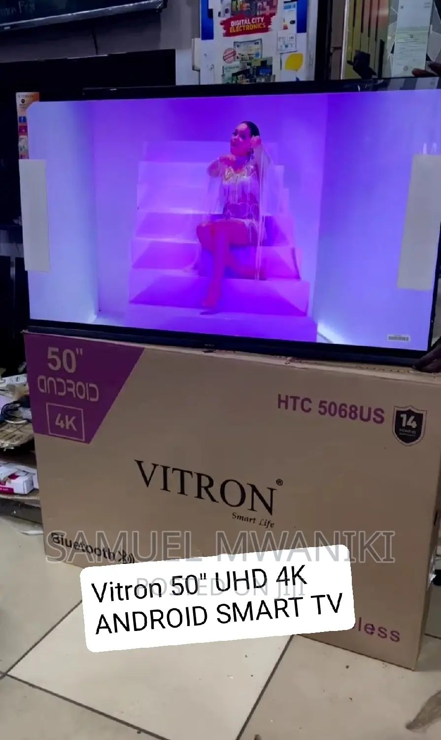 Vitron 50" Uhd Smart Android Tv Frameless Design Netflix