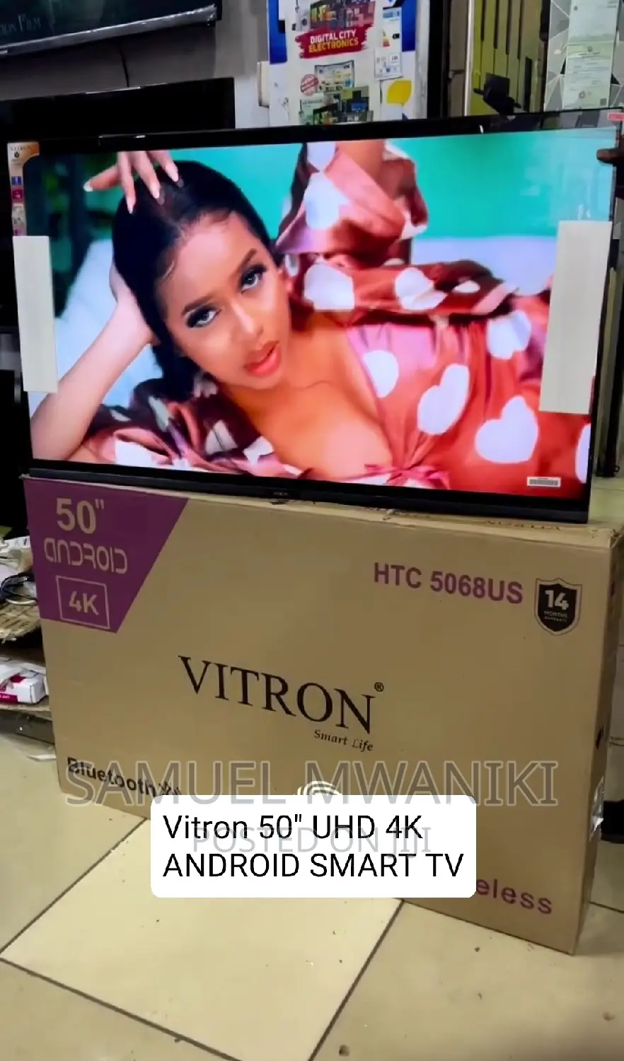 Vitron 50" Uhd Smart Android Tv Frameless Design Netflix