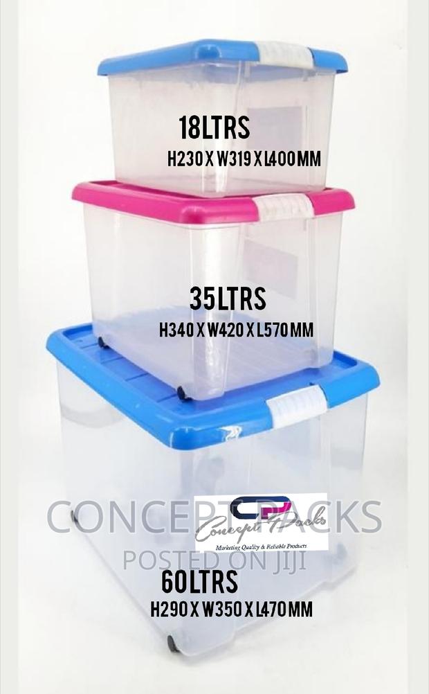 Kenpoly Clear Storage Boxes With Lid.
