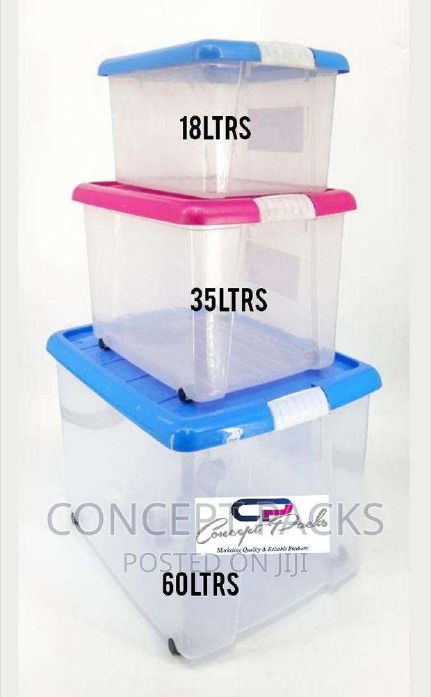 Kenpoly Clear Storage Boxes With Lid. - thumbnail 2