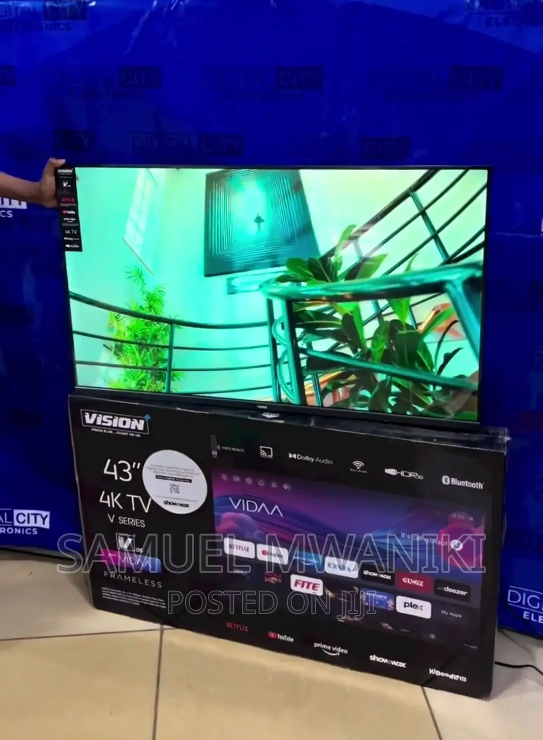 Vision Plus 43" UHD Smart TV Frameless Glass Design in Nakuru Town East
