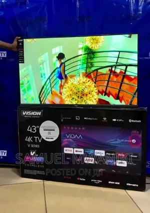 Vision Plus 43" UHD Smart TV Frameless Glass Design