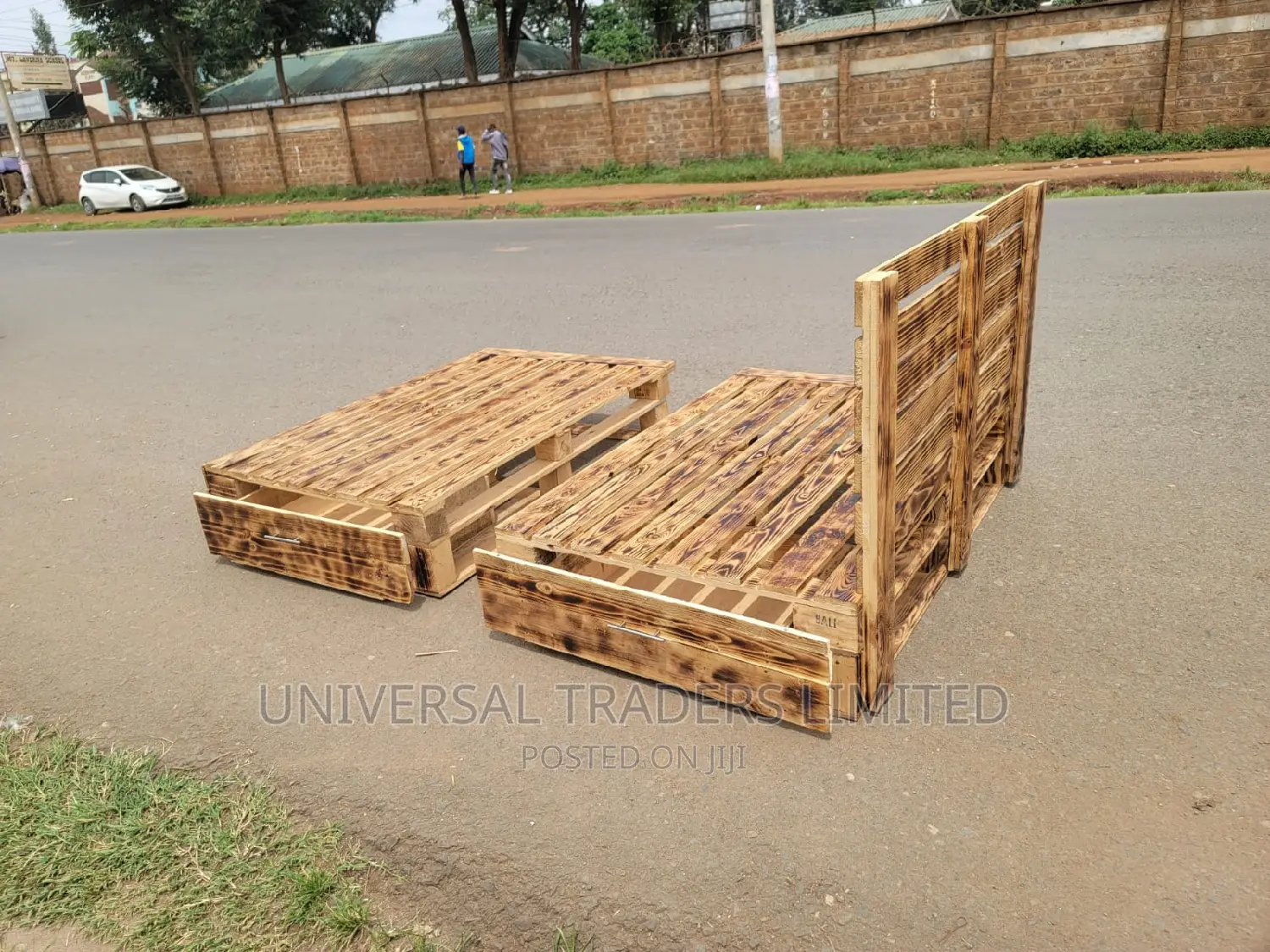 Pallets Bed - DIY Detachable Pallet Bed With Drawers - 5x6