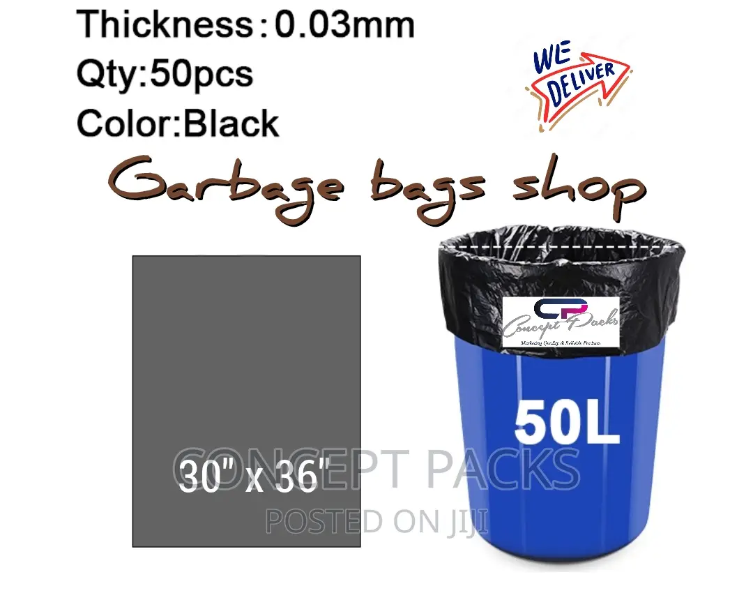 50l Black Home Use Garbage Bags