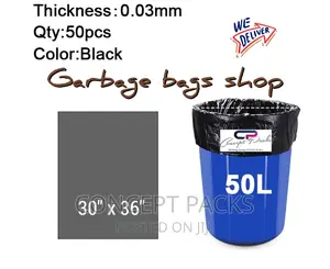 50l Black Home Use Garbage Bags