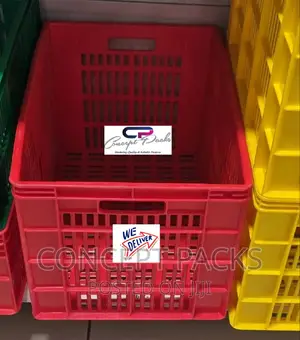 Red Plastic Double Crate