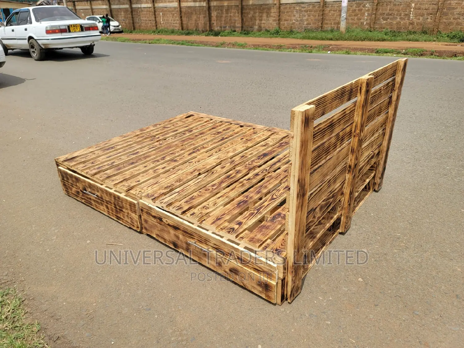 Pallets Bed -Premium DIY Detachable Pallet Bed - 5x6 Bed
