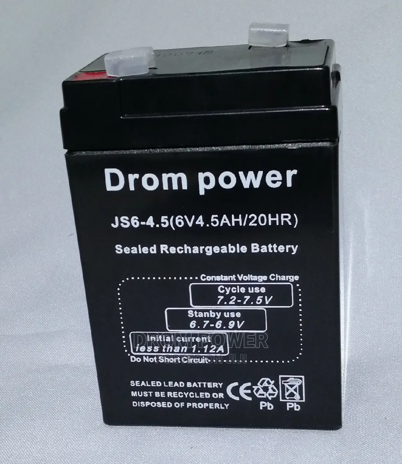 Drom Power 6v 4.5ah Lead Acid Battery