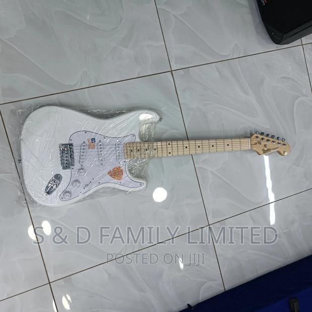 White Rythmn Electric Guitar - main view