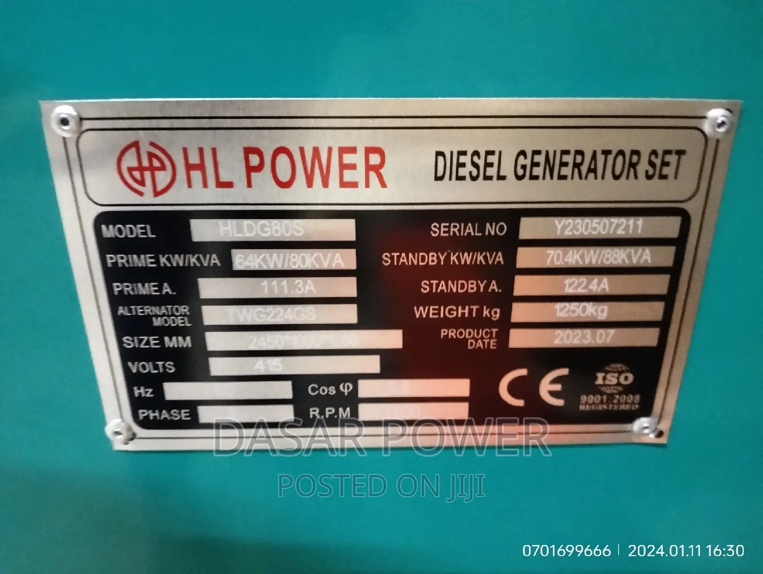 80kva Super Silent Power Generator